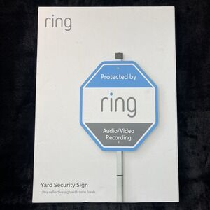 Ring Yard Security Sign Protected by Ring Audio Video Recording Reflective NOB